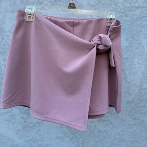 Lilac Wrap Skort with Bow